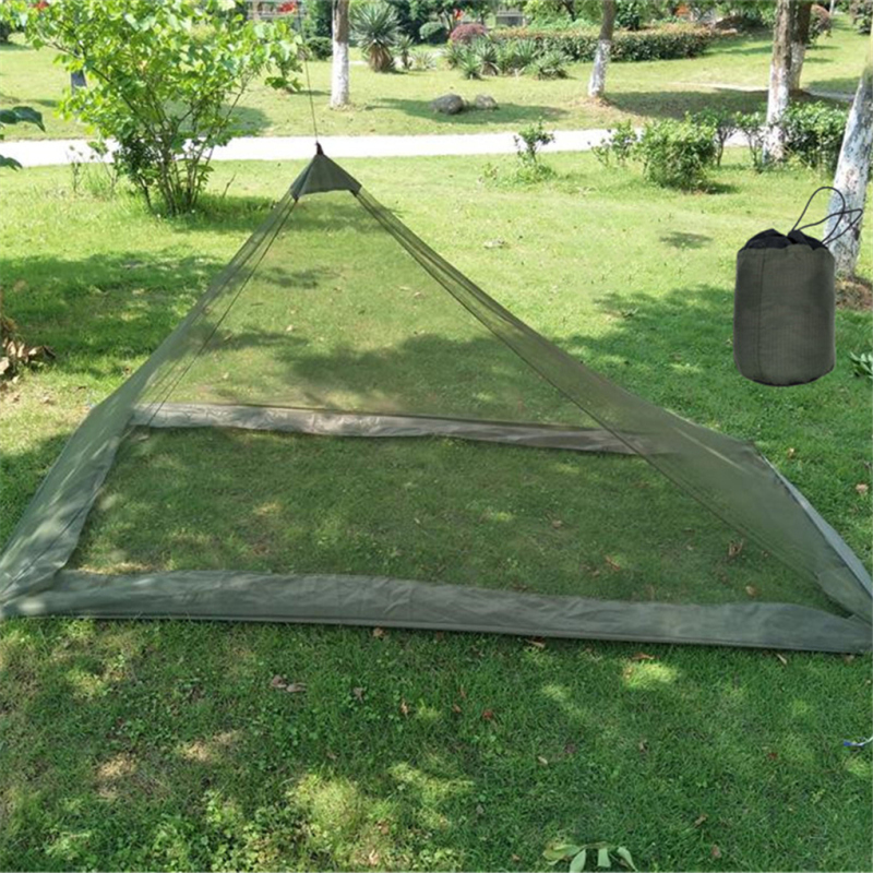 Cheap Goat Tents Single Outdoor Net Tent Triangle Anti insect Camping Bed Curtain Portable Folding Mesh Canopy Camping Home Travel Casual Tent Tents 